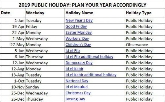 2019-public-holidays-in-nigeria-dates-and-events